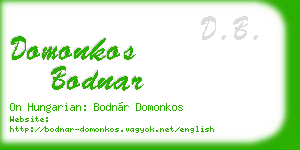 domonkos bodnar business card